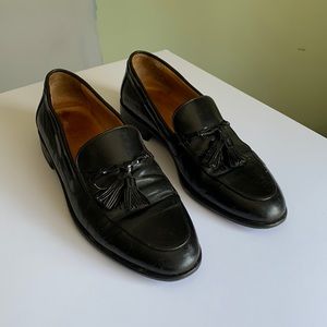 Johnston & Murphy Black Tassel Loafers